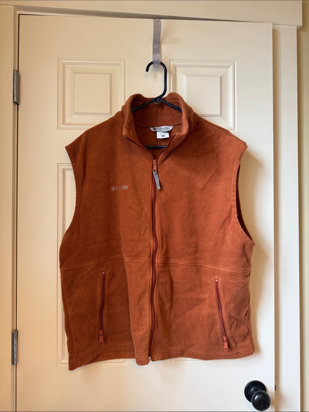 Columbia Men's Burnt Orange Fleece Vest - Zip Front
